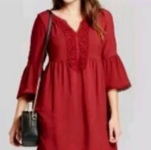 Knox Rose Burgundy Boho Dress